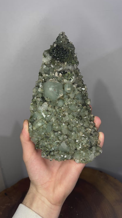 Very Special! Epidote With Lodolite Quartz