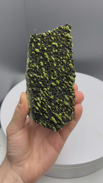 Light Green Epidote With Black Epidote🖤💚