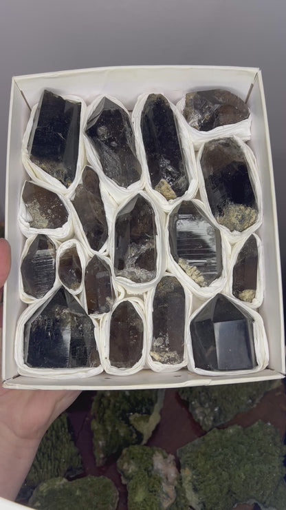 17 Piece Smoky Quartz Box