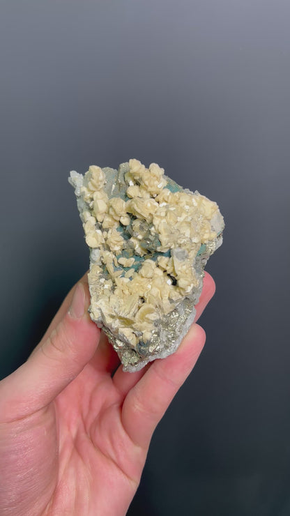 Calcite And Quartz With Chalcopyrite